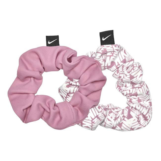 在庫処分特価】ナイキ(NIKE) Dri-FIT ギャザーヘアタイ 3.0 2個セット シュシュ ヘアゴム N1012763／BN2103-631エレメンタルピンク×WH(25y1m)