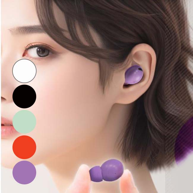 「コロンとしたフォルムとカラーリングがかわいい」ハック(HAC) ワイヤレスイヤフォン pooq クリアケース Bluetooth5.3 HAC2-0475(24y6m)