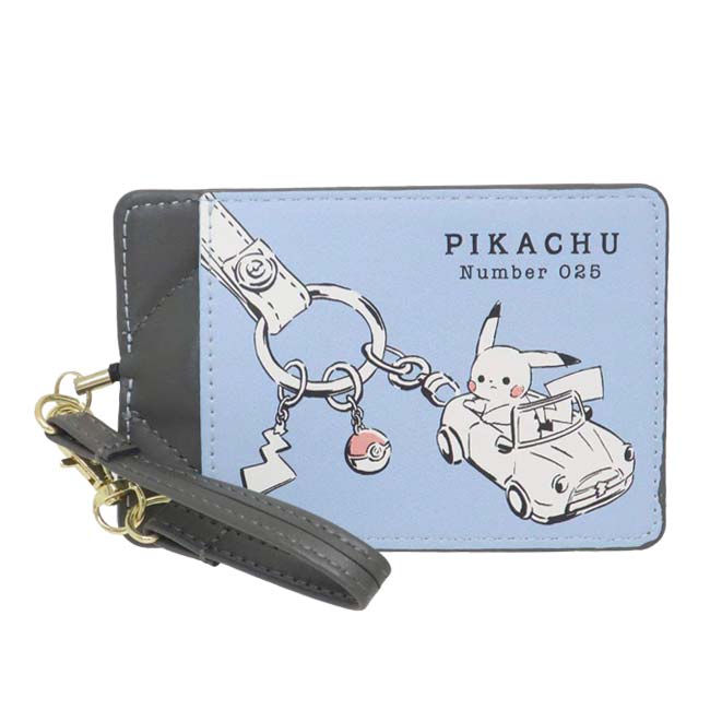 【かわいいポケモン柄♪】POCKET MONSTER(ポケットモンスター) 2WAYリールパスケース たのしいドライブ 定期入れ キーケース カードケース 224613(25y5m)