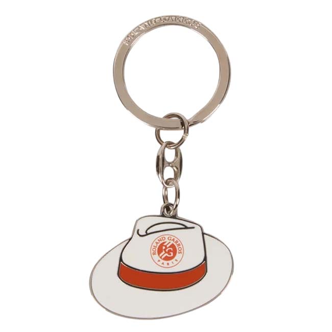 Roland Garros Official(ローランギャロス) 2026 パナマハット型 キーリング キーホルダー 23FRGS601PAN ホワイト×クレー(26y8m)