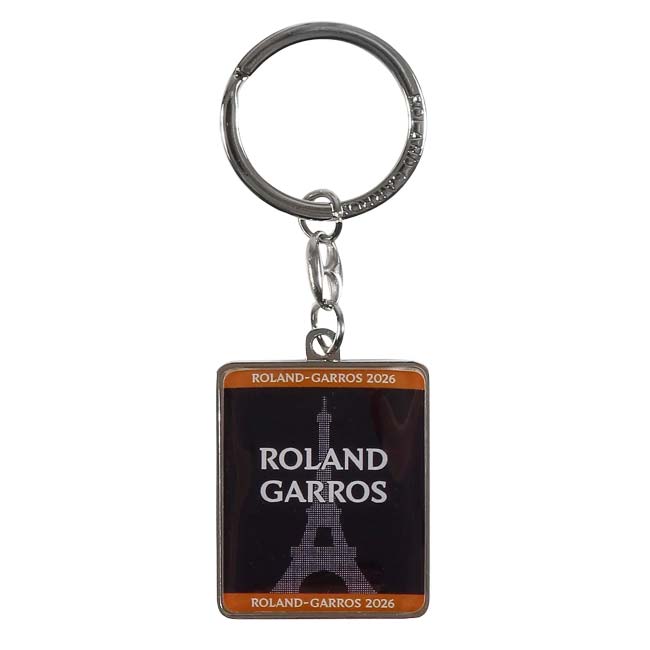 Roland Garros Official(ローランギャロス) 2026 エッフェル塔 プレイヤータオル柄 キーリング キーホルダー 26FRGS601JOE ネイビー×クレー(26y8m)