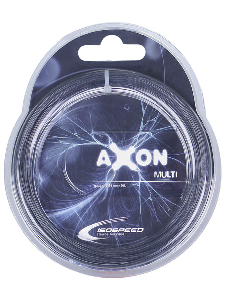 【パッケージ品】イソスピード アクソンマルチ(1.25mm) 硬式テニスガット ポリエステル(Isospeed AXON Multi 16L )set strings