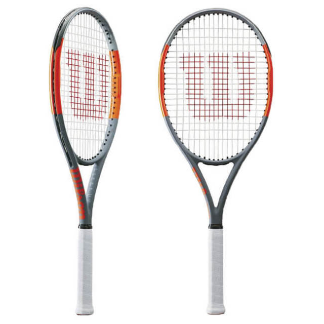 ウィルソン Wilson バーン チーム 100 299g グレーｘオレンジ 海外正規品 硬式テニスラケット Wrt730 Nc