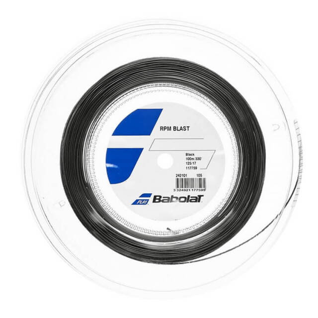 [使いやすい100M!][激スピン]バボラ(Babolat) RPMブラスト(1.20mm 1.25mm 1.30mm)※100Mロール※ 硬式テニス ポリエステルガット 242101-105 ブラック(20y7m)