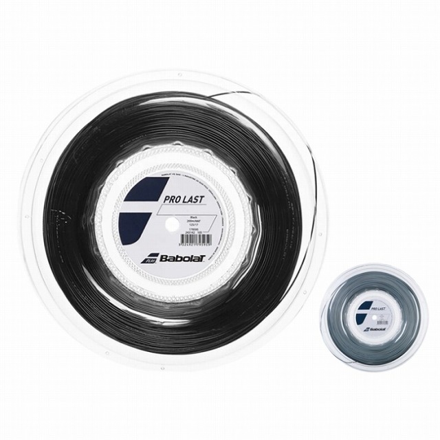 バボラ(Babolat) プロラスト PRO LAST 1.25mm／1.30mm 200Mロール ポリエステル モノフィラメントガット 243142-ブラック／グレー(20y7m)