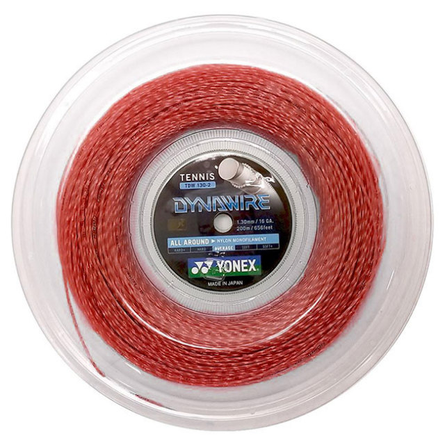 DYNAWIRE 130 - REEL – Yonex USA ヨネックス DYNAWIRE ダイナワイヤー (1.25mm/1.30mm) TDW125/TDW130 200Mロール 硬式テニス