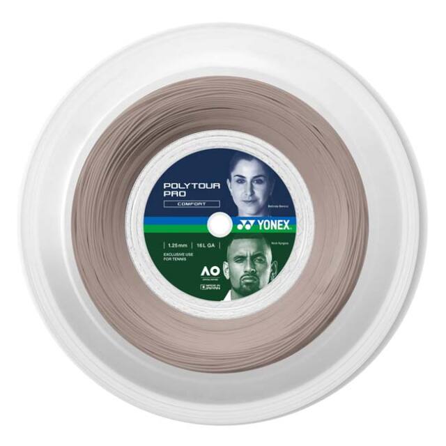 ヨネックス(YONEX) ポリツアープロ 1.15／1.20／1.25／1.30mm 200Mロール 硬式テニス ポリエステルガット 国内正規品 PTP-291 Wグレー(26y9m)