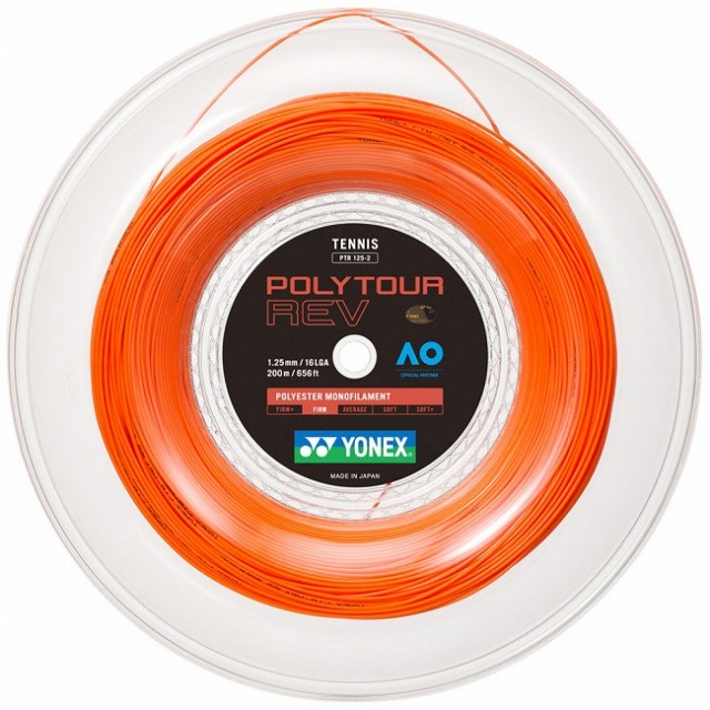 ヨネックス(YONEX) ポリツアーレブ REV(1.20／1.25／1.30mm) 200Mロール 硬式テニスポリエステルガット PTR120-2／125-2／130-2-160※並行輸入品※(21y4m)