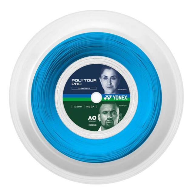 ヨネックス(YONEX) ポリツアープロ(1.15／1.20／1.25／1.30mm) 200Mロール 硬式テニスポリエステル ガット PTP115／120／125／130-2-002ブルー※並行輸入品※(20y5m)