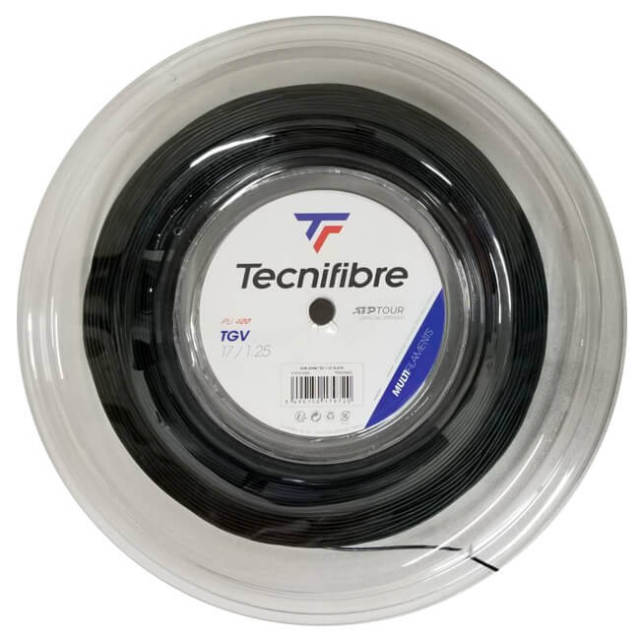テクニファイバー(Tecnifibre) TGV Black (1.25mm／1.30mm／1.35mm／1.40mm)200Mロール 硬式テニス マルチフィラメントガット (20y5m)
