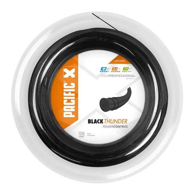 パシフィック(Pacific) BLACK THUNDER ブラックサンダー (1.25mm) 200Mロール 硬式テニス ポリエステルガット 国内正規代理店商品(25y4m)