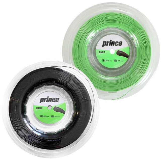 【海外限定モデル】プリンス(Prince) DIABLO ディアブロ 17(1.25mm)／16(1.30mm) 200Mロール 硬式テニス ポリエステル 7J975／7J976(21y10m)