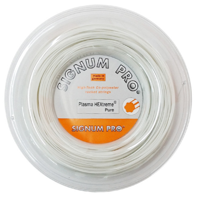 シグナムプロ プラズマ ヘキストリーム ピュア ホワイト(1.20／1.25／1.30mm)200Mロール 硬式テニス ポリエステルガット(SignumPro Plasma HEXtreme Pure)