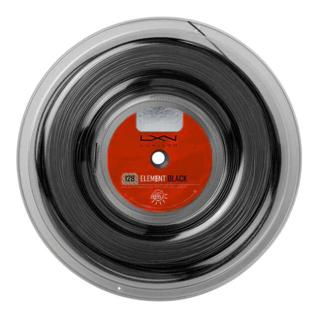 ルキシロン(Luxilon) ELEMENT BLACK エレメントブラック (1.28mm) 200Mロール 硬式テニス ポリエステルガット WRZ999410(24y6m)