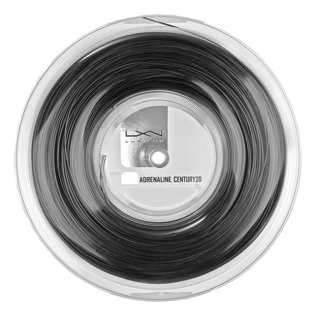 ルキシロン(Luxilon) アドレナリン センチュリー20 (1.25／1.30mm) 200Mロール 硬式テニス ポリエステル ガット WR8303001125／WR8303201130-ブラック(20y4m)