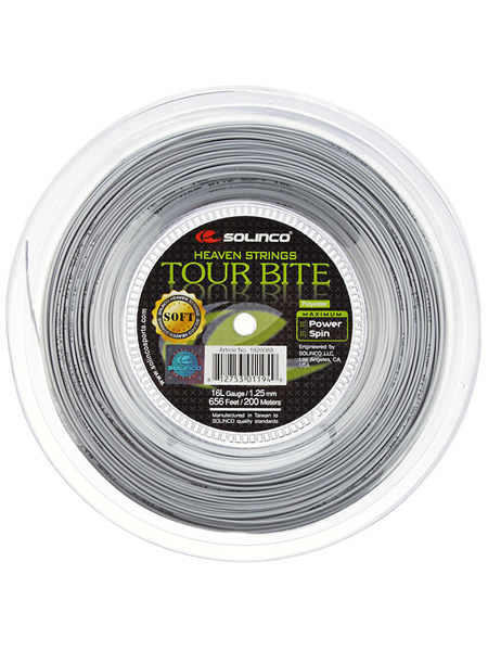 ソリンコ(SOLINCO) ツアーバイト ソフト Tour Bite Soft シルバー(1.15／1.20／1.25／1.30mm) 200Mロール 硬式テニス ポリエステルガット 1920060-シルバー