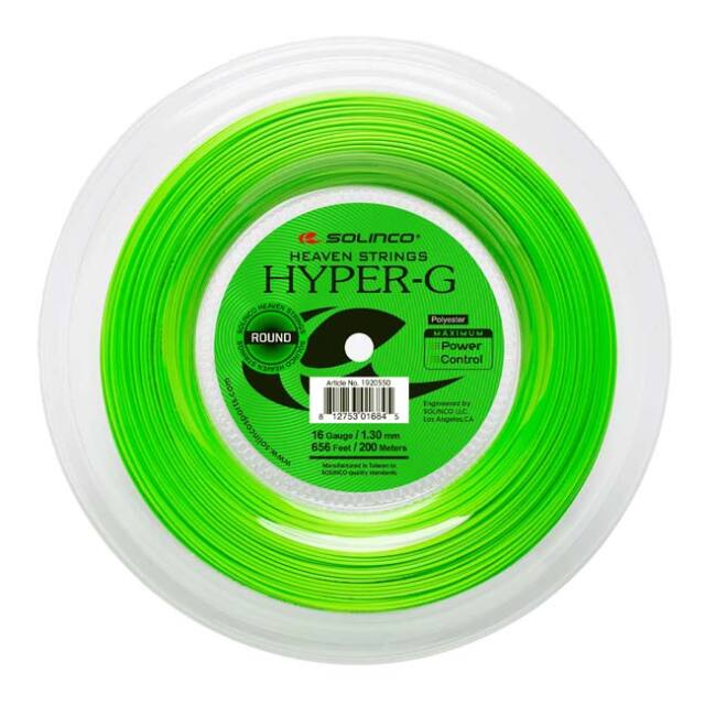 ソリンコ(SOLINCO) HYPER-G ROUND ハイパーG ラウンド 1.15／1.20／1.25／1.30mm 200Mロール 硬式テニス ポリエステルガット (24y3m)