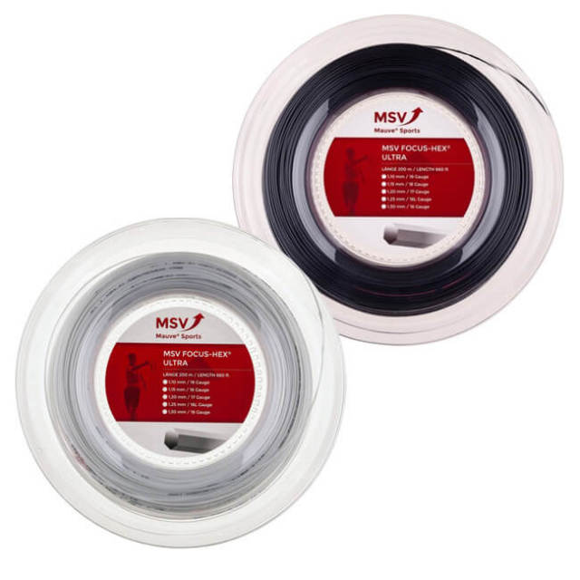 MSV フォーカスヘックス ウルトラ (1.10／1.15／1.20／1.25／1.30mm) 200Mロール 硬式テニスガット ポリエステルガット (MSV Focus HEX ULTRA strings)(16y4m)