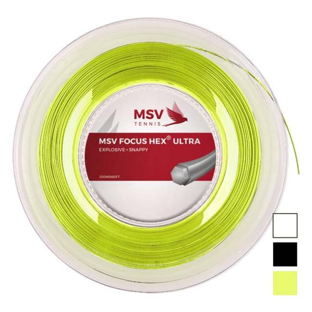 MSV Focus HEX ULTRA  フォーカスヘックス ウルトラ (1.10／1.15／1.20／1.25／1.30mm) 200Mロール 硬式テニスガット ポリエステルガット(16y4m)