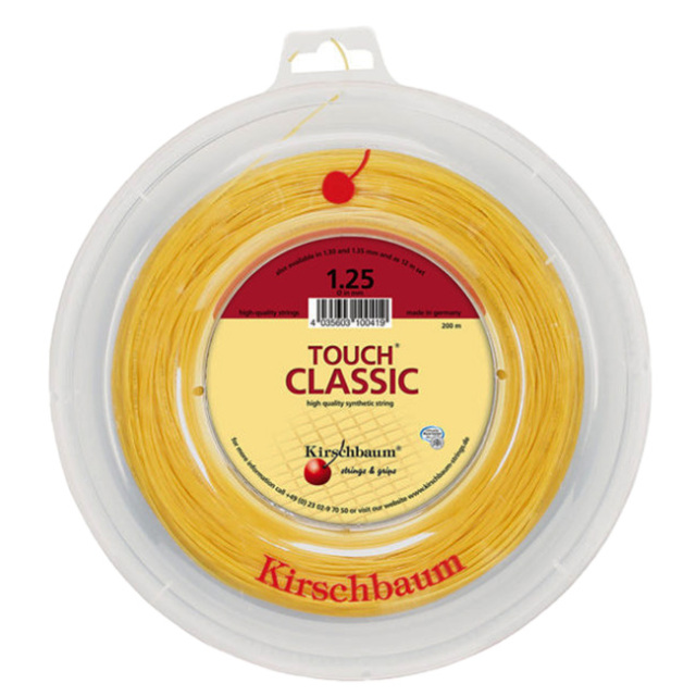 キルシュバウム(Kirschbaum) TOUCH CLASSIC タッチクラシック アンバー (1.25／1.30／1.35mm) 200Mロール 硬式テニス ナイロンモノフィラメントガット (22y1m)