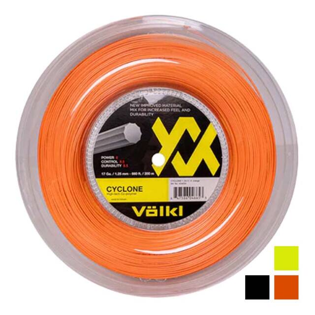 フォルクル サイクロン(1.10mm／1.15mm／1.20mm／1.25mm／1.30mm) 200Mロール 硬式テニス ポリエステルガット(17y5m)