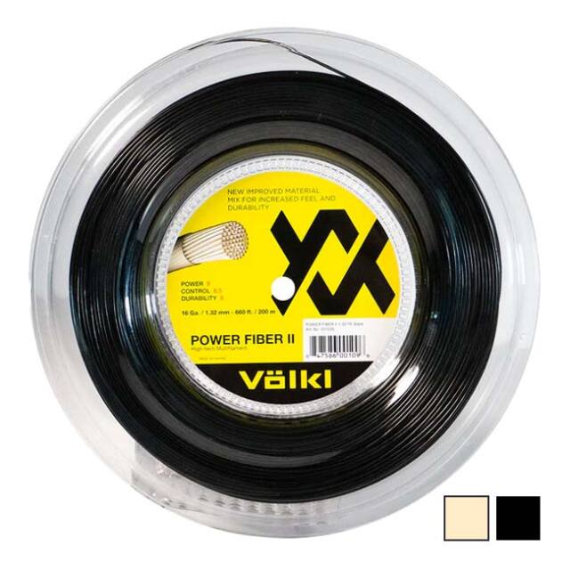 フォルクル(Volkl) POWER FIBER II パワーファイバー2 (1.25mm／1.32ｍｍ) 200Mロール 硬式テニス マルチフィラメントガット(25y3m)