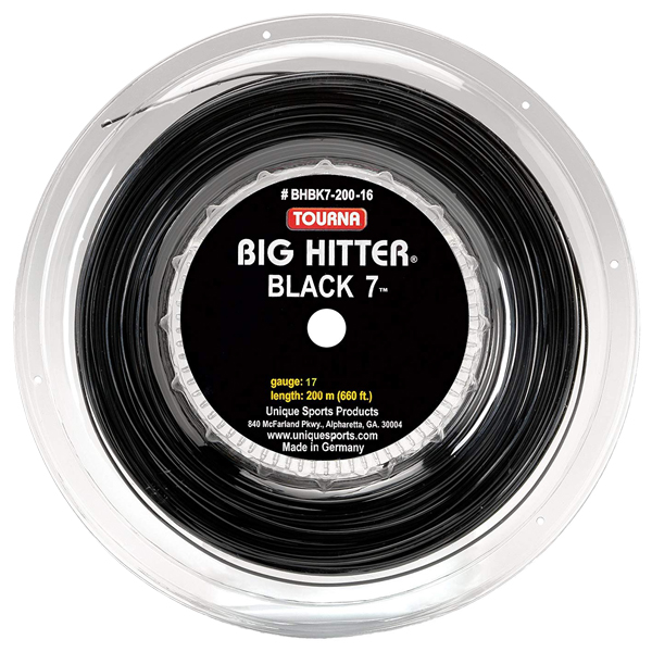 TOURNA(トーナ) ビッグヒッター ブラック7  Black 7(1.20／1.25／1.30mm)220Mロール 硬式テニス ポリエステルガット(18y11m)