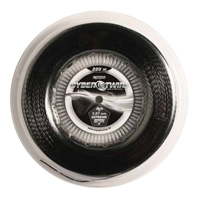 トップスピン(TOPSPIN) Cyber Twirl サイバー トゥイール 1.24mm／1.27mm サイバーツイール ブラック 220Ｍロール 硬式テニス ポリエステルガット(25y9m)