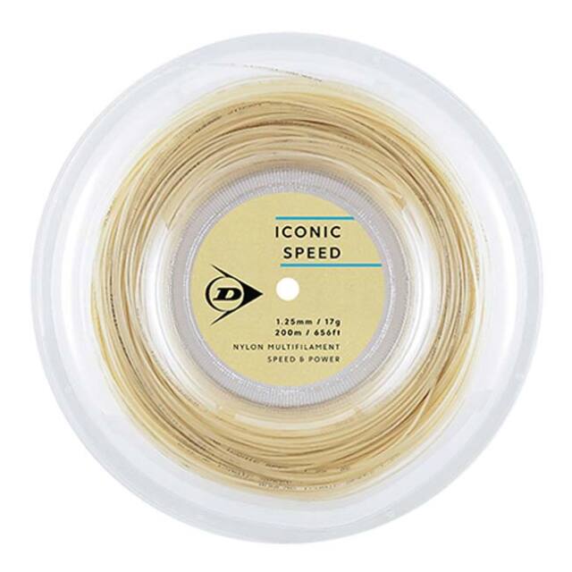 ダンロップ(DUNLOP) ICONIC SPEED アイコニック スピード 1.25／1.30mm 200Mロール 硬式テニス マルチフィラメントガット 国内正規品 DSTA32021(26y6m)