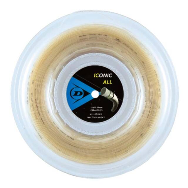 ダンロップ(DUNLOP) ICONIC ALL アイコニック・オール (1.25mm／1.30mm) 240mロール 硬式テニス マルチフィラメントガット 国内正規品 DST32001-NA(25y4m)