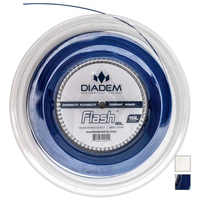 ダイアデム(DIADEM) FLASH フラッシュ 1.15mm／1.20mm／1.25mm／1.30mm／1.35mm 200Mロール 硬式テニス ポリエステルガット (24y2m)
