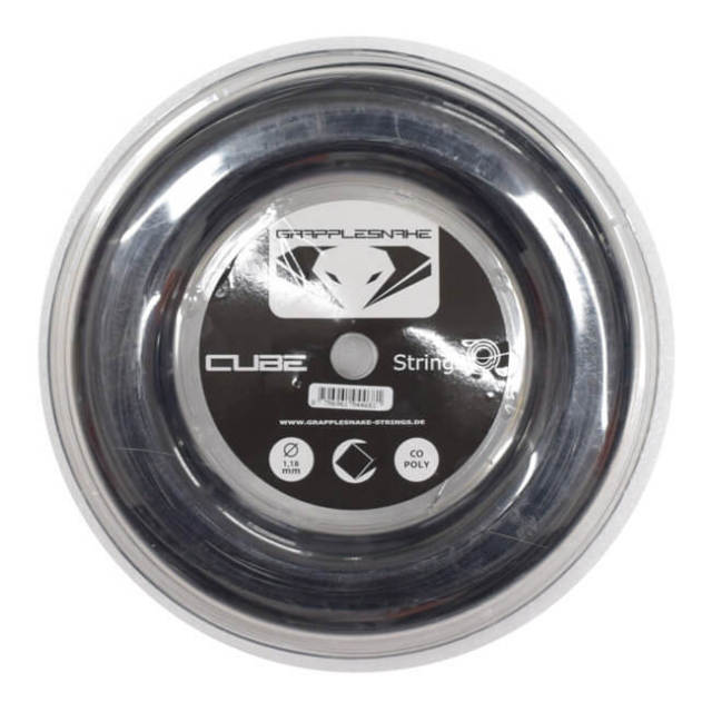 グラップルスネーク(GRAPPLE SNAKE) キューブ(CUBE) 1.18mm 200Mロール 硬式テニスポリエステルガット (19y1m)