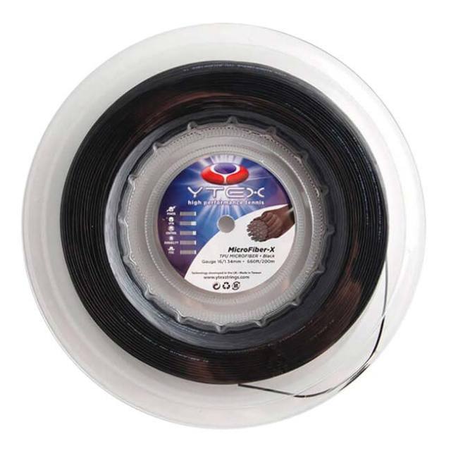 YTEX(ワイテックス) ミクロファイバーX ブラック 1.34mm 200Mロール 硬式テニス マルチフィラメントガット (19y6m)