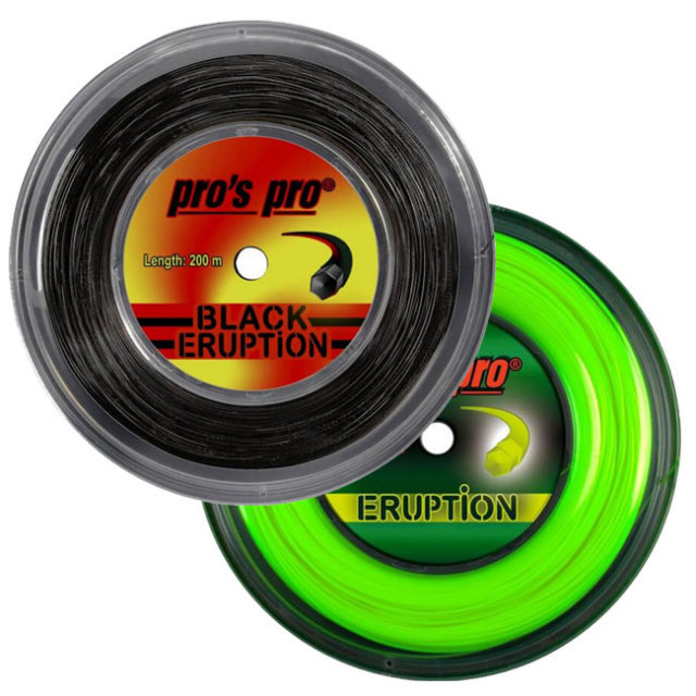 Pro's Pro(プロズプロ) ERUPTION イラプション (1.18mm／1.24mm／1.30mm) 200Mロール 硬式テニス