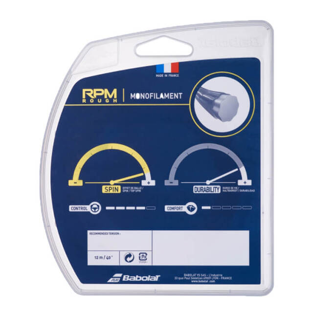 単張パッケージ品 バボラ Babolat Rpmラフ 旧 Rpmブラストラフ Rpm Rough 125 130 135 硬式テニス ポリエステルガット y7m