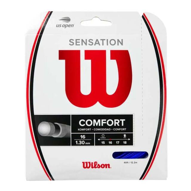 「単張パッケージ品」ウィルソン(Wilson) センセーション ブルー16 (1.30mm) 硬式テニス マルチフィラメントガット WR830860116-ブルー(24y4m)
