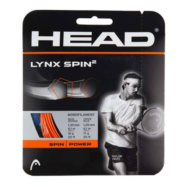 「単張パッケージ品」ヘッド(HEAD) Lynx Spin2 リンクス スピン2 硬式テニス ハイブリッドガット 281142-16 ORBL オレンジ×ブルー(23y6m)