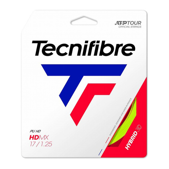 [単張パッケージ品]テクニファイバー(Tecnifibre) HDMX (1.25mm／1.30mm／1.35mm) イエロー 12M 硬式テニス マルチフィラメントガット (19y9m)