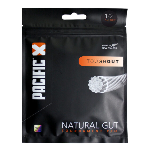 ６Mハーフサイズでナチュラルハイブリッドにおススメ！[単張パッケージ品]パシフィック(Pacific) タフガット 16(1.25mm) 6M 硬式テニス ナチュラルガット PC-1348(19y6m)