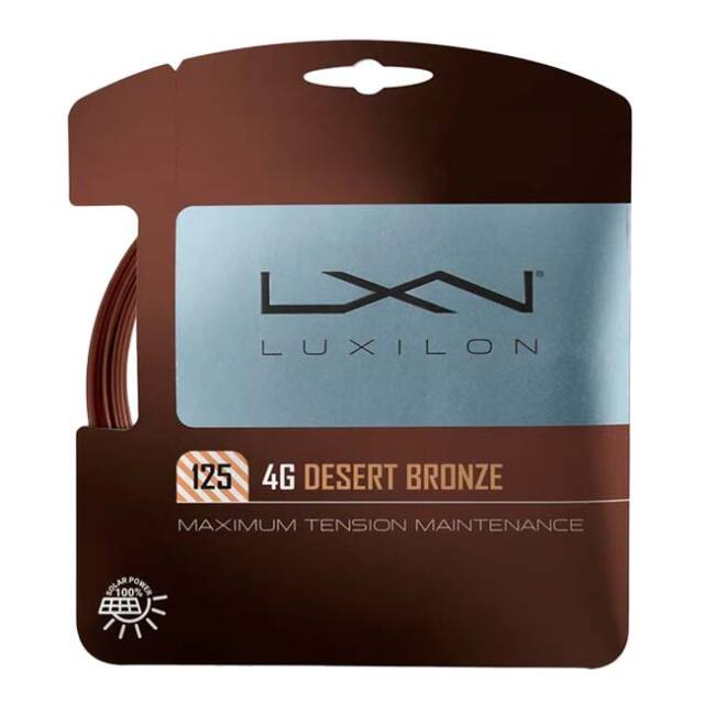 「単張パッケージ品」ルキシロン(Luxilon) 4G DESERT BRONZE 4G デザートブロンズ 125SET 硬式テニスガットポリエステルガット WR8309701125(23y3m)