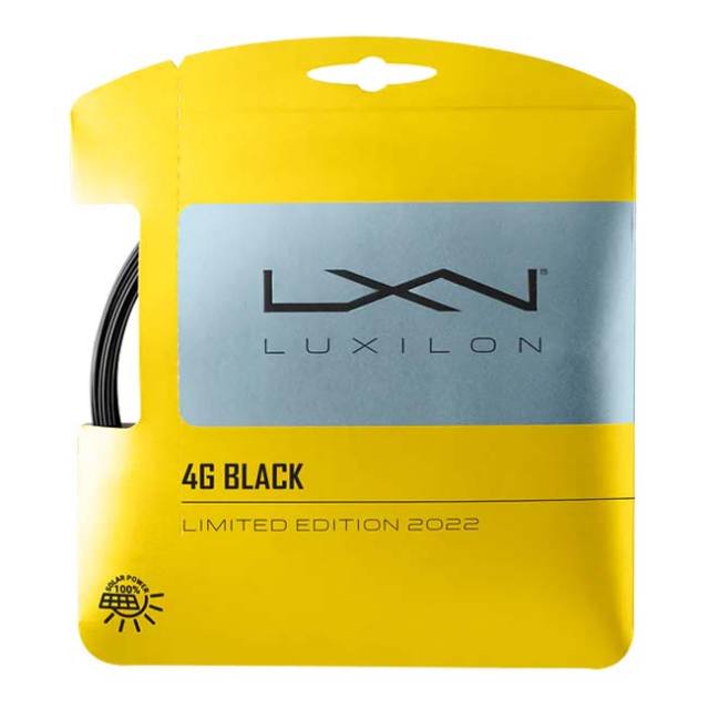 【数量限定品】【単張パッケージ品】ルキシロン(Luxilon) 4G ブラック 125 硬式テニスガットポリエステルガット WR8308201125-ブラック(22y12m)