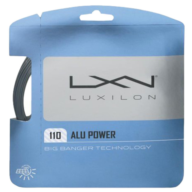 「単張パッケージ品」ルキシロン(Luxilon) ALU POWER 110 アルパワー110 (1.10mm) 硬式テニス ポリエステルガット WR8305501110-シルバー(21y8m)
