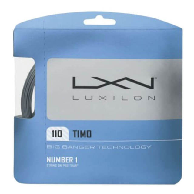【パッケージ品】ルキシロン(LUXILON) ビッグバンカ― ティモ 1.10mm／1.17mm／1.22mm グレー 硬式テニス ポリエステルガット