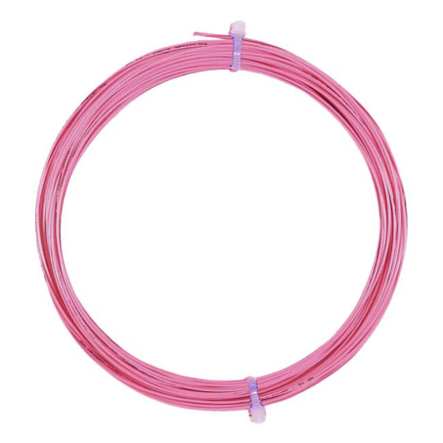【お試し12Mカット品】ポリファイバー(Polyfibre) AGGRO アグロ 1.20／1.25mm ピンク 硬式テニス ポリエステルガット(26y3m)