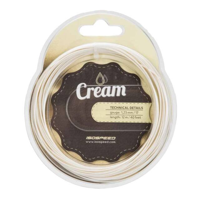 【単張パッケージ品】イソスピード(Isospeed) CREAM クリーム 1.23mm／1.28mm 硬式テニス ポリエステルガット(25y12m)