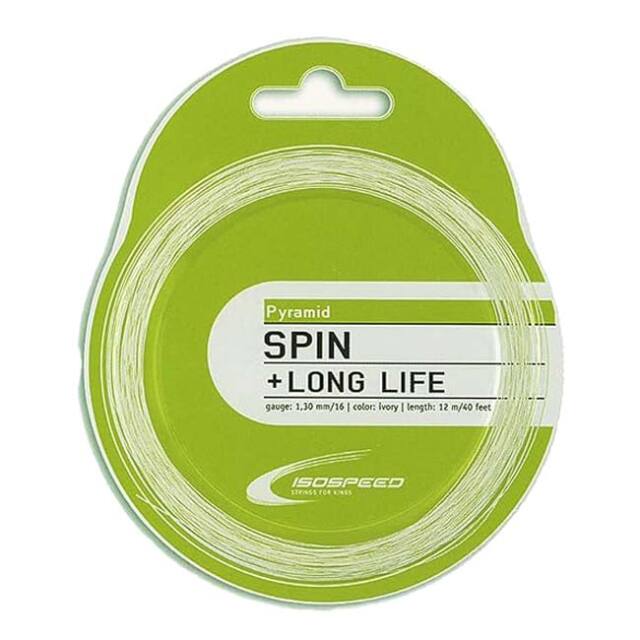 【単張パッケージ品】イソスピード(Isospeed) PYRAMID ピラミッド 1.30mm 硬式テニス ポリエステルガット(25y12m)