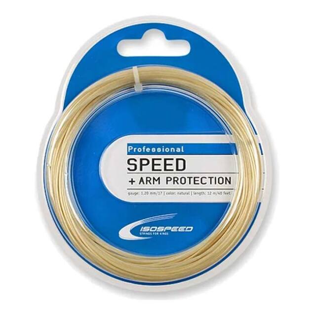 【単張パッケージ品】イソスピード(Isospeed) PROFESSIONAL プロフェッショナル 1.20mm 硬式テニス マルチフィラメントガット(25y12m)