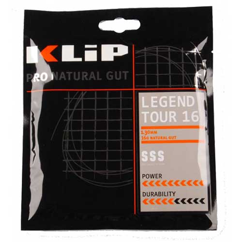 【パッケージ品】クリップ(KLIP) レジェンド ツアー (17／1.25mm・16／1.30mm) 硬式テニス ナチュラルガット カラー:ブラック(18y1m)