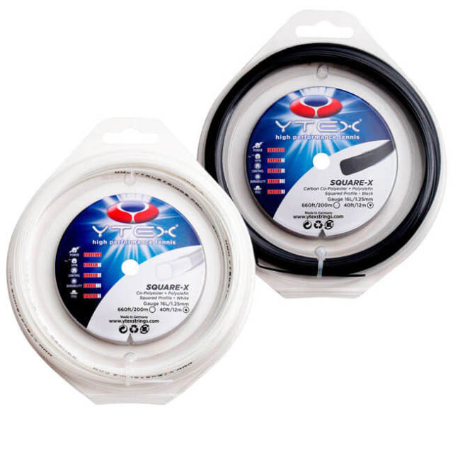 [単張パッケージ品]YTEX(ワイテックス) スクエアX 1.25mm 12M 硬式テニス ポリエステルガット (19y6m) アミュゼスポーツ
