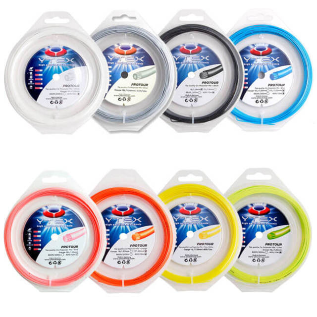 [単張パッケージ品]YTEX(ワイテックス) プロツアー 1.18mm／1.20mm／1.23mm／1.25mm／1.27mm／1.28mm／1.30mm 12M 硬式テニス ポリエステルガット (19y6m)